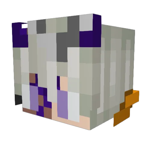 DaniZomb Minecraft avatar head, 3D render