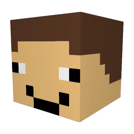 Dani_insane Minecraft avatar head, 3D render
