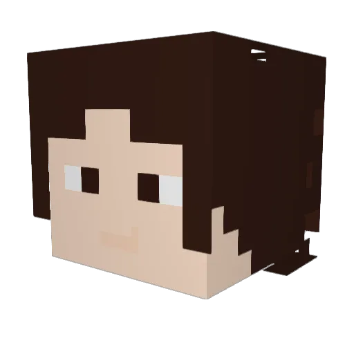 Dani_wawa Minecraft avatar head, 3D render