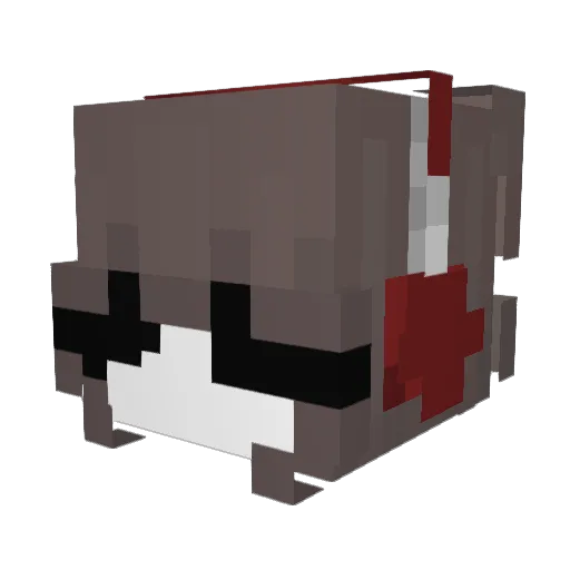 Dani_wrwlf_ Minecraft avatar head, 3D render