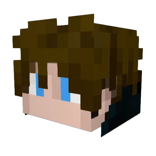 DaniaSZJ Minecraft avatar head, 3D render