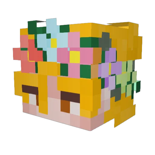 Daniboke Minecraft avatar head, 3D render
