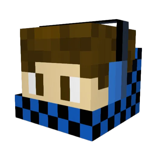 Danic7 Minecraft avatar head, 3D render