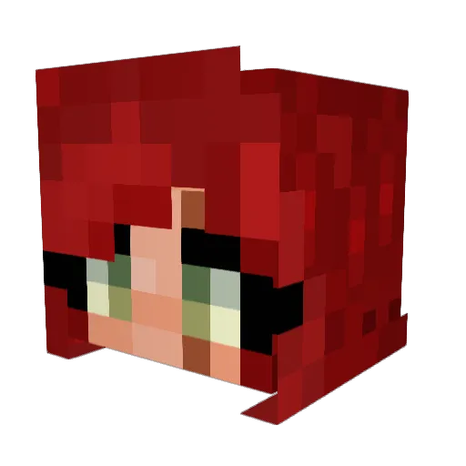 Danichuu_ Minecraft avatar head, 3D render