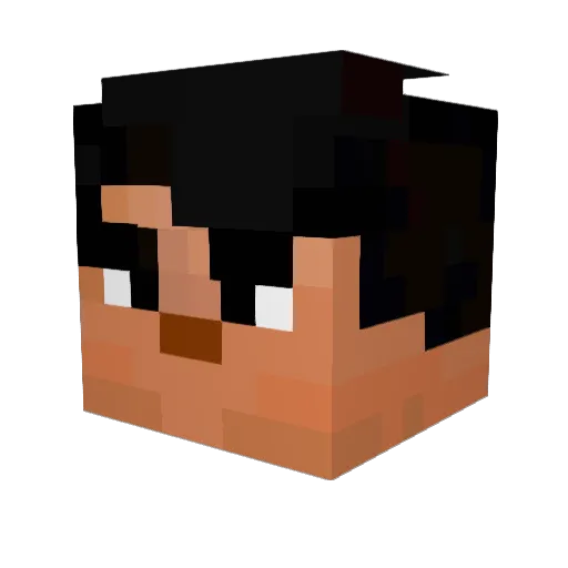 Danicika Minecraft avatar head, 3D render