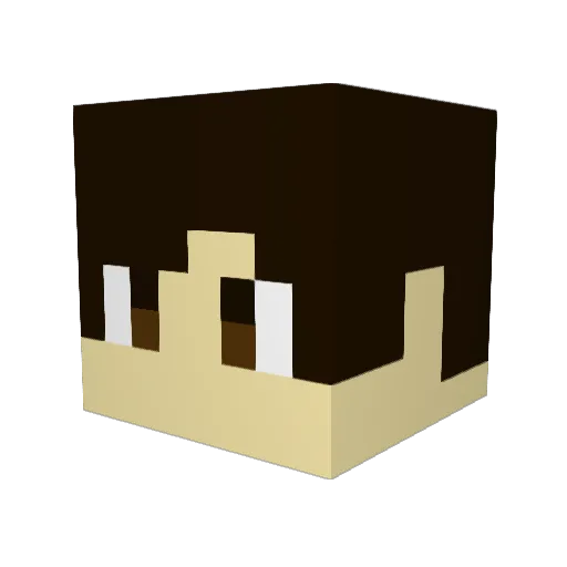 Danicraft80 Minecraft avatar head, 3D render