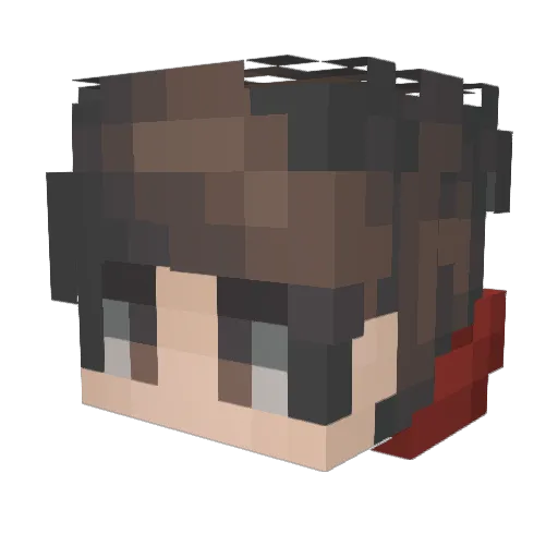 DaniePluto07 Minecraft avatar head, 3D render