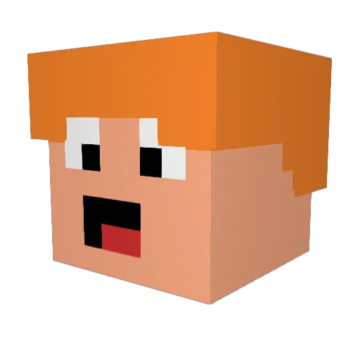 Daniel019 Minecraft avatar head, 3D render