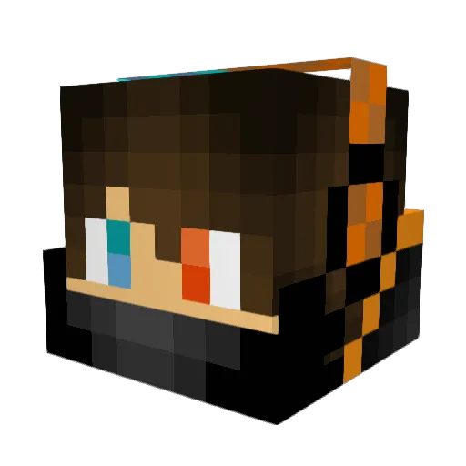 Daniel24YT Minecraft avatar head, 3D render
