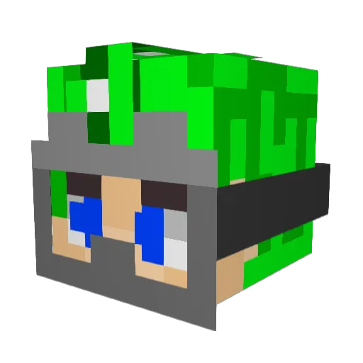 Daniel34 Minecraft avatar head, 3D render