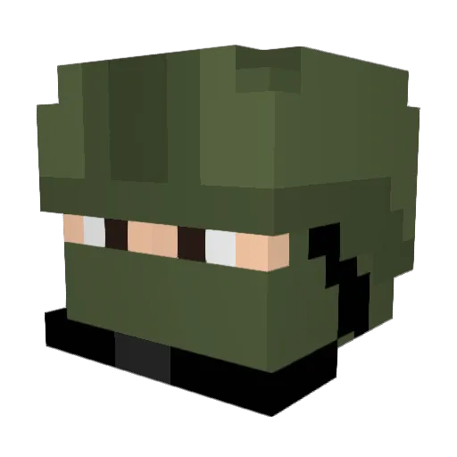 Daniel468_ Minecraft avatar head, 3D render