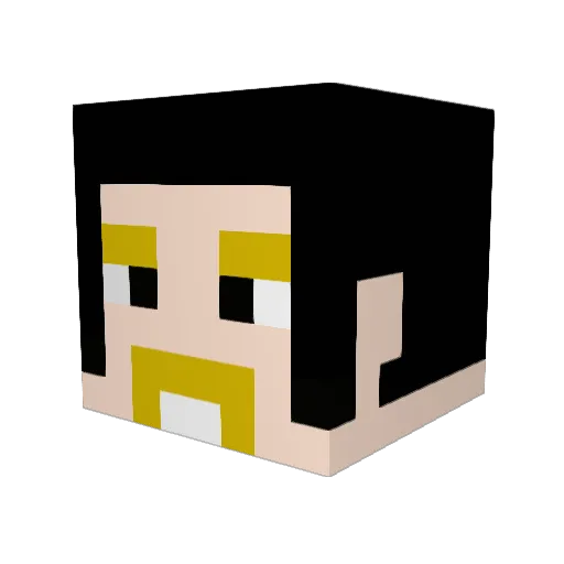 DanielAKA Minecraft avatar head, 3D render