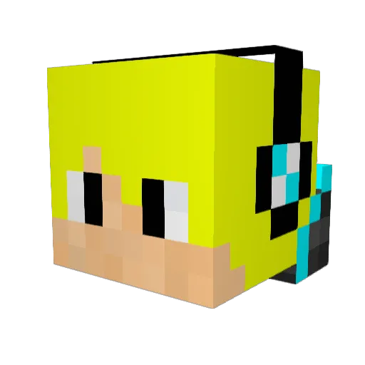 DanielAparicio Minecraft avatar head, 3D render