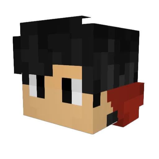 DanielAvelar Minecraft avatar head, 3D render