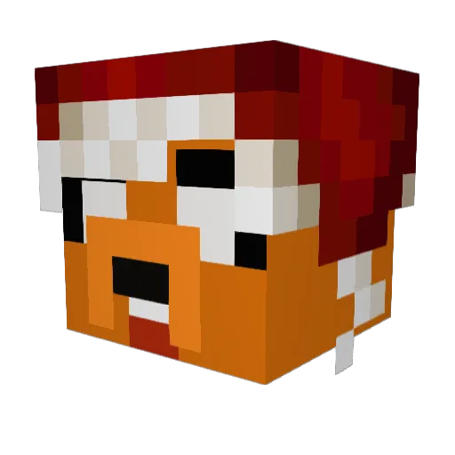 DanielE1222 Minecraft avatar head, 3D render