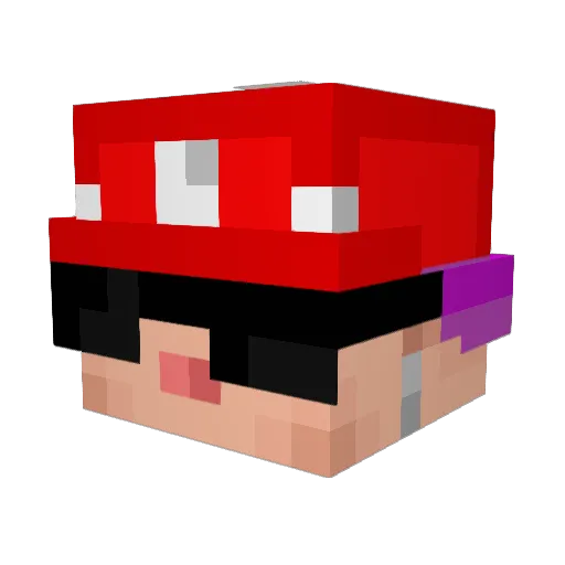 DanielEMI Minecraft avatar head, 3D render