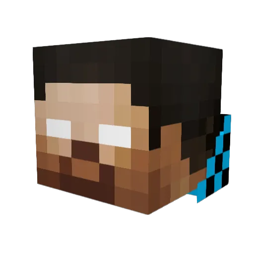 DanielGNY Minecraft avatar head, 3D render