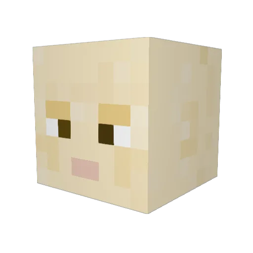 DanielKnap Minecraft avatar head, 3D render