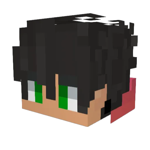 DanielL2525 Minecraft avatar head, 3D render