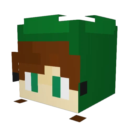 DanielLoewe Minecraft avatar head, 3D render