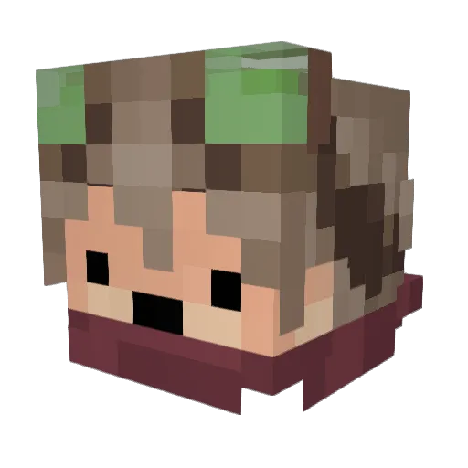 DanielNem Minecraft avatar head, 3D render