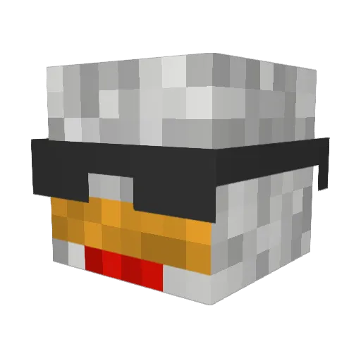 DanielNie Minecraft avatar head, 3D render
