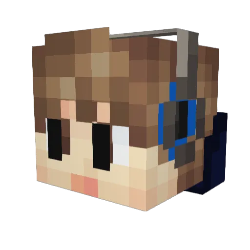 DanielRyderz Minecraft avatar head, 3D render