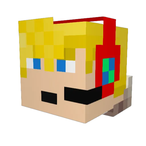 DanielSGames Minecraft avatar head, 3D render