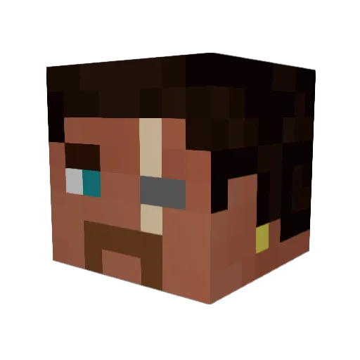 DanielSciuto Minecraft avatar head, 3D render