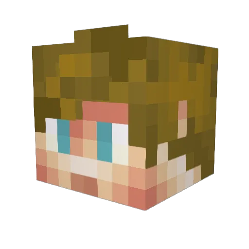 DanielTietz Minecraft avatar head, 3D render