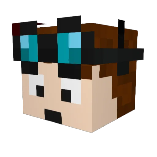 DanielTsu Minecraft avatar head, 3D render