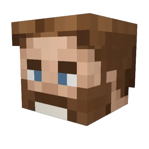 DanielVorcaroHD Minecraft avatar head, 3D render