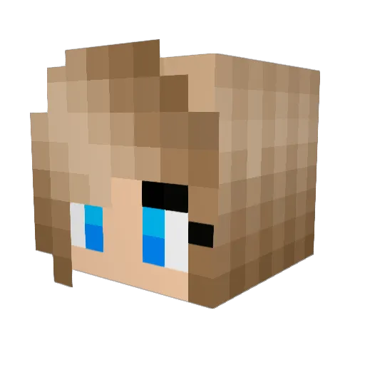 Daniel_Violet Minecraft avatar head, 3D render