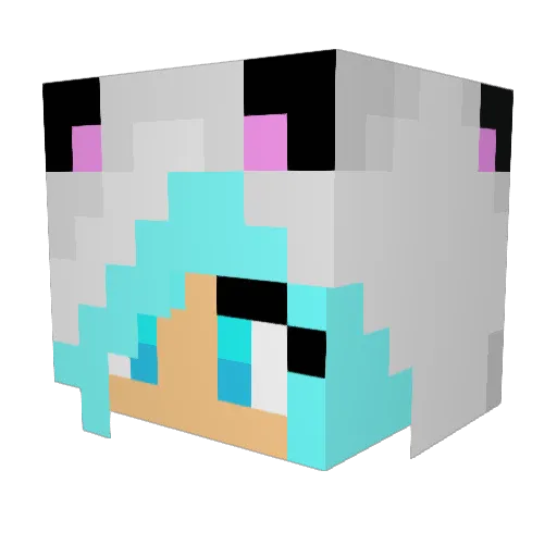 DanielaCloud Minecraft avatar head, 3D render