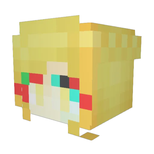 DanielaIGC Minecraft avatar head, 3D render
