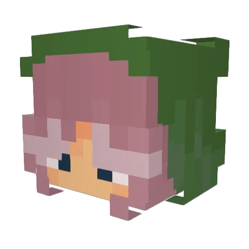 DanielaRuby Minecraft avatar head, 3D render