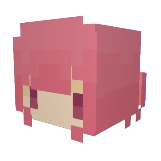 DanielaTrash64 Minecraft avatar head, 3D render