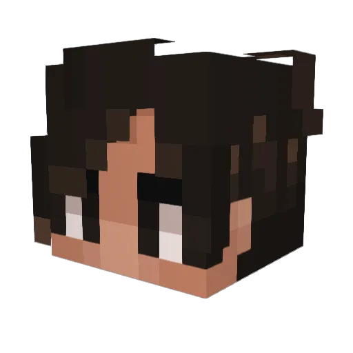 DanielforShort Minecraft avatar head, 3D render