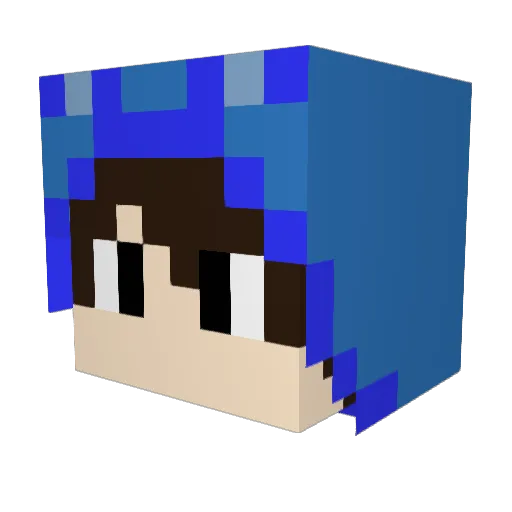 Danielitig Minecraft avatar head, 3D render