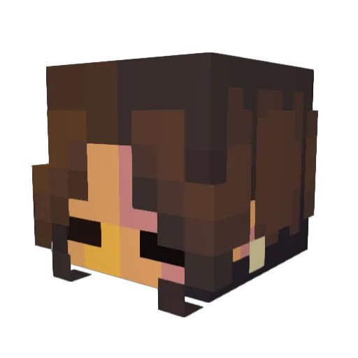 DanielleAquarius Minecraft avatar head, 3D render