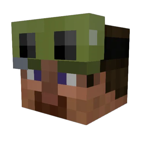 Danielmolon Minecraft avatar head, 3D render