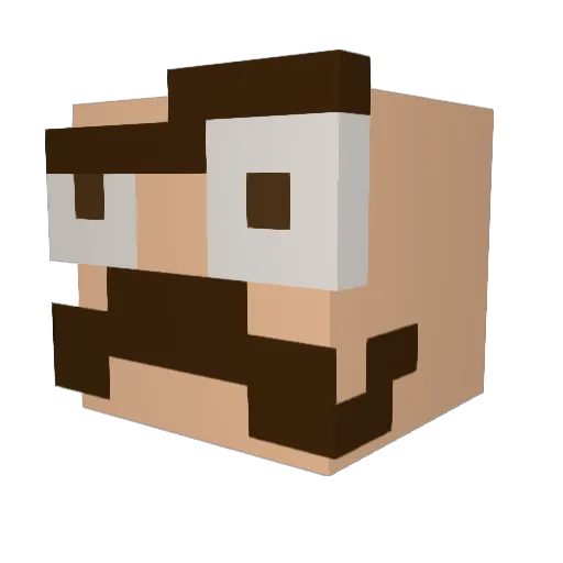 DanielosDP Minecraft avatar head, 3D render