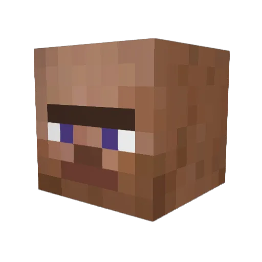 Danieltheworm Minecraft avatar head, 3D render