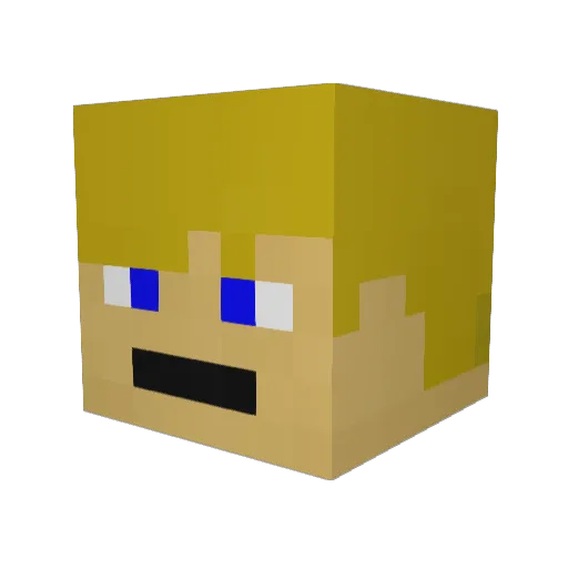 Danielzing11 Minecraft avatar head, 3D render