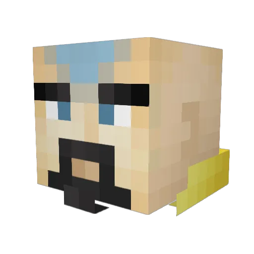 Daniflores2000 Minecraft avatar head, 3D render