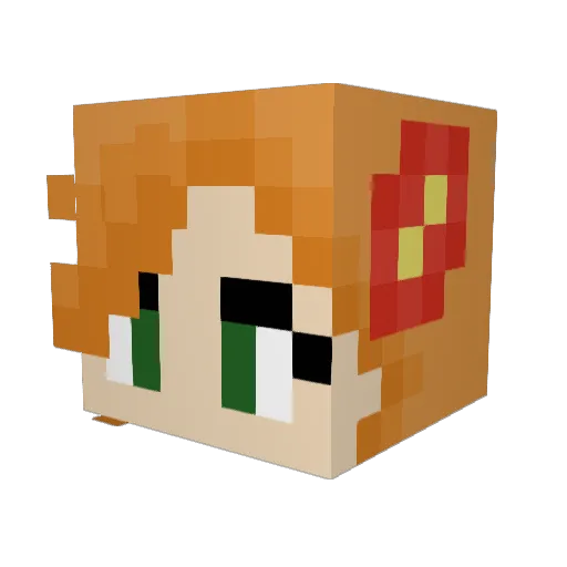 DaniiFlowers6 Minecraft avatar head, 3D render