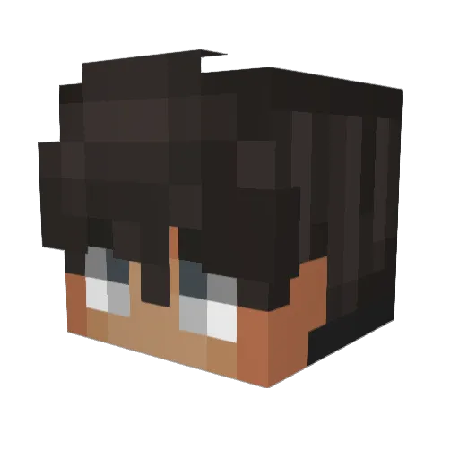 DaniiiG Minecraft avatar head, 3D render