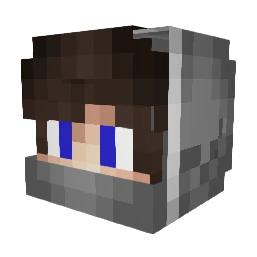DaniilLuck Minecraft avatar head, 3D render