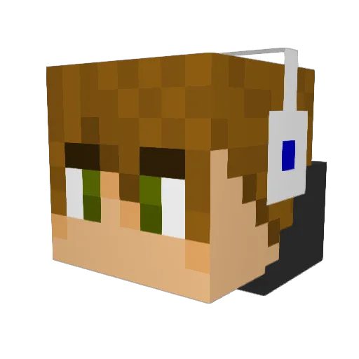 Daniilkz Minecraft avatar head, 3D render