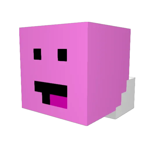 Daniio_ Minecraft avatar head, 3D render